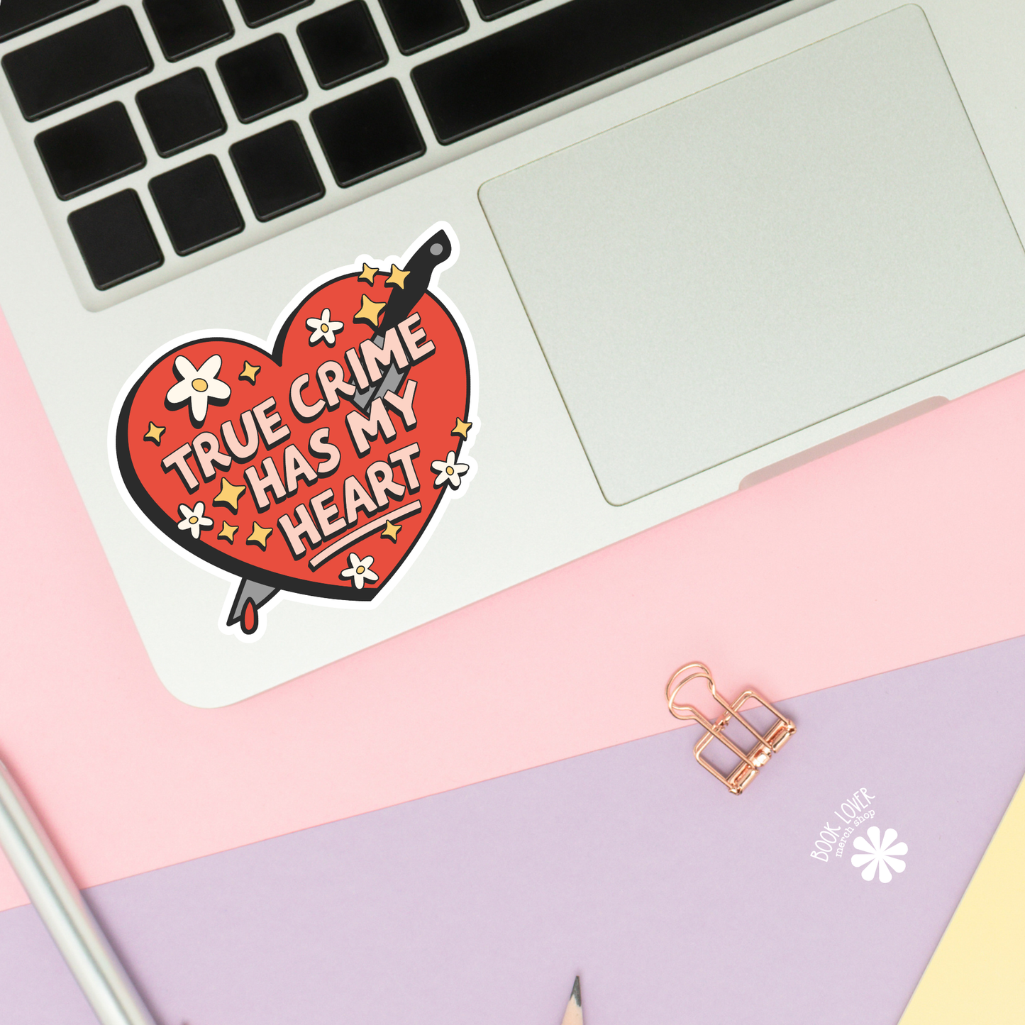 True Crime Has My Heart Stickers / Bookish Stickers