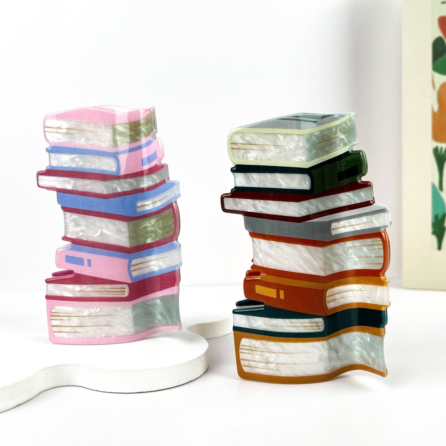 Oversized Books Hair Claw Clip