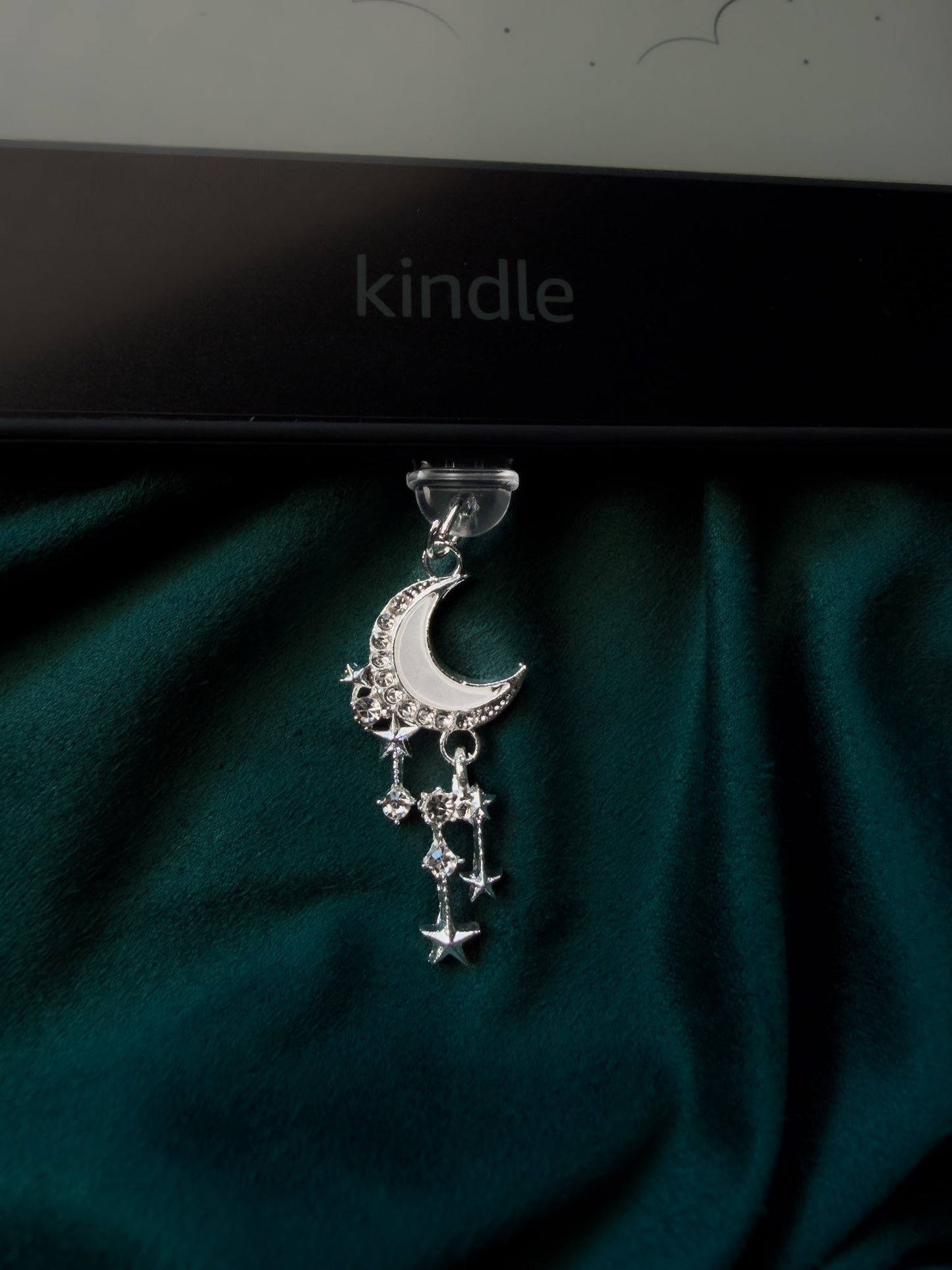 🌙🤍 Moon Drop USB-C Kindle/eReader Charm