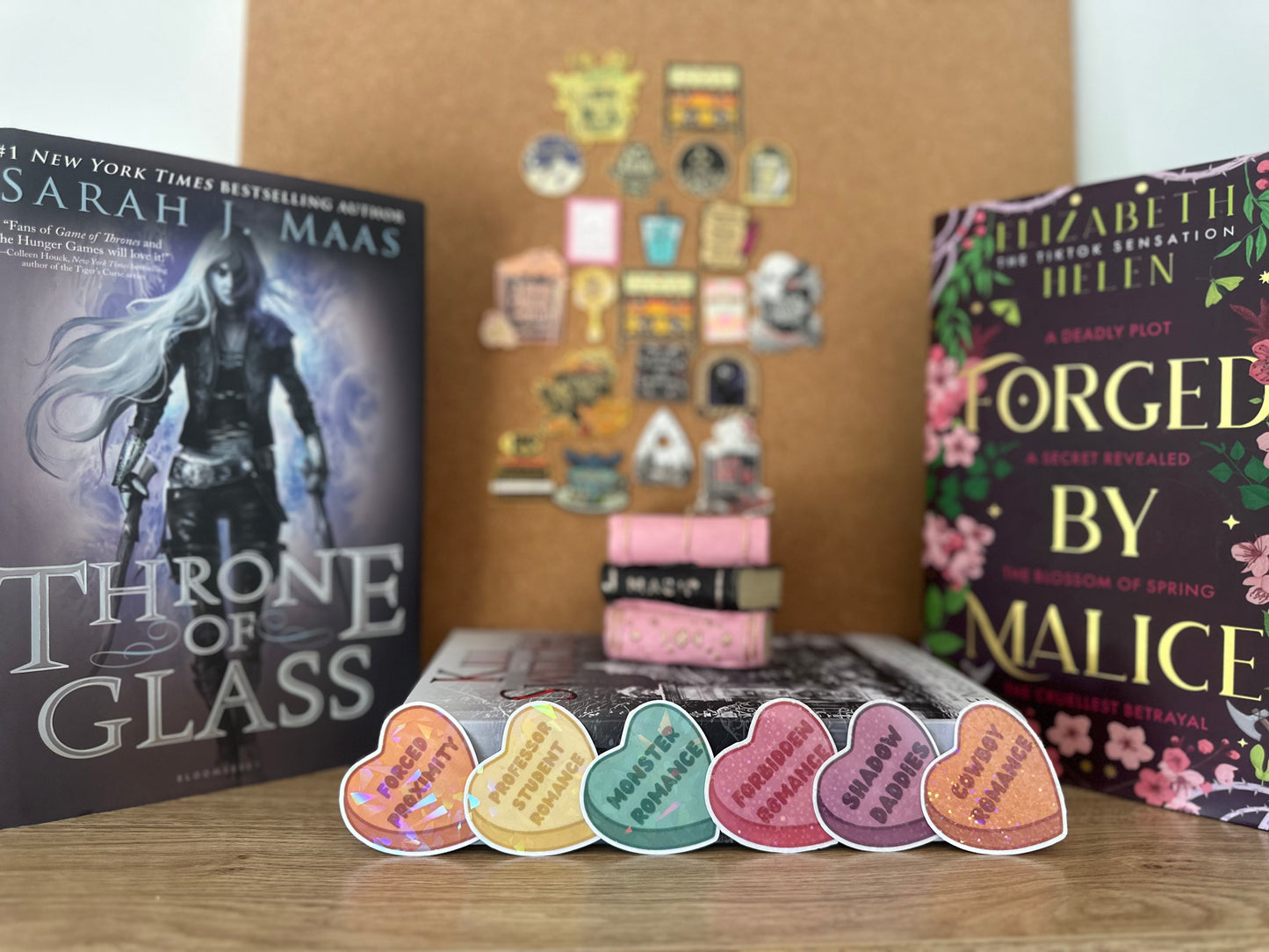 Book Trope Heart Stickers