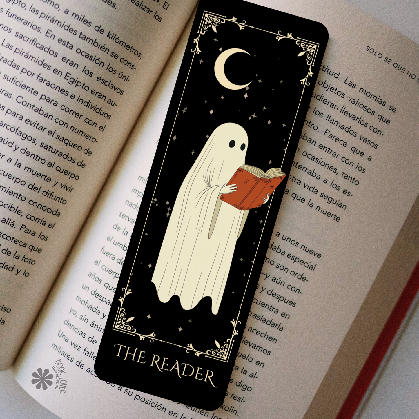 Halloween Bookmark / Ghost Bookmark / The Reader / Bookish
