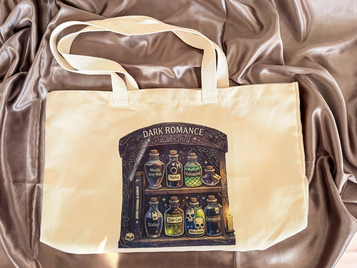 Dark Romance Potion Shelf Tote Bag