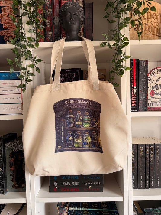 Dark Romance Potion Shelf Tote Bag