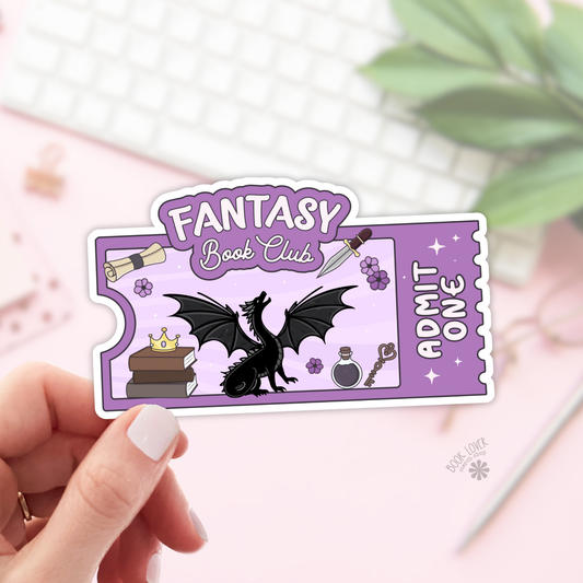 Fantasy Book Club Ticket Stickers / Bookish Stickers