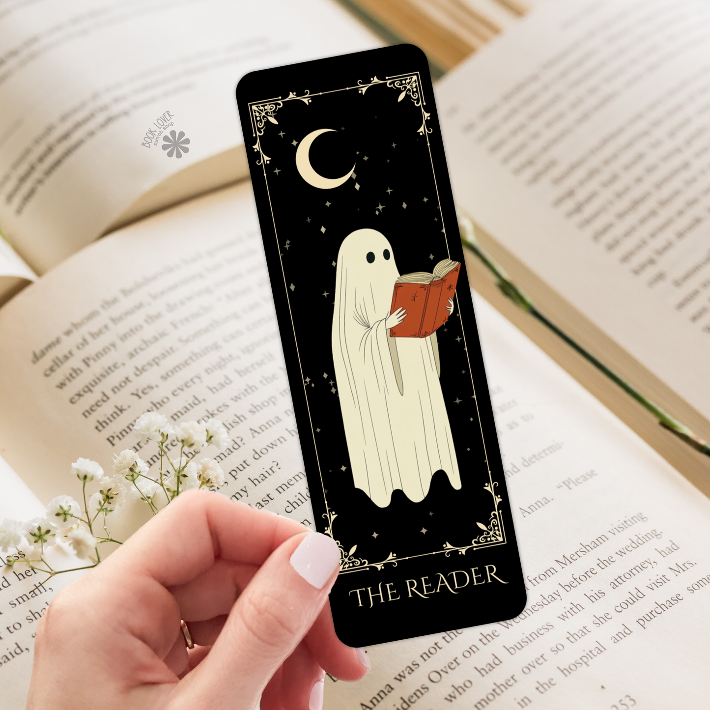 Halloween Bookmark / Ghost Bookmark / The Reader / Bookish