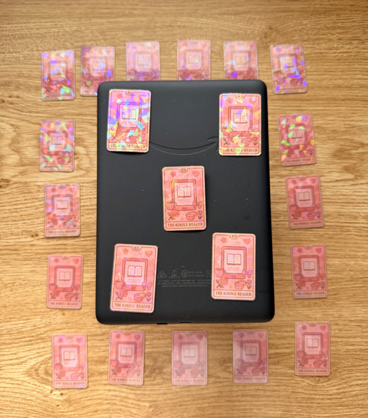 Pink Kindle Reader Sticker