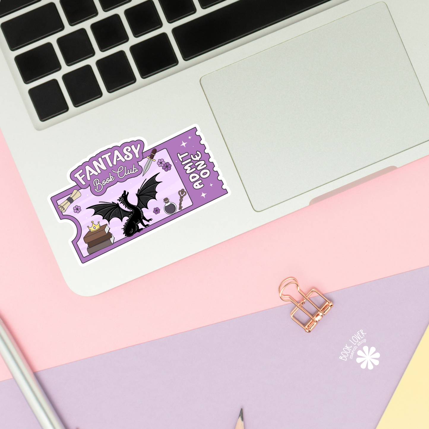 Fantasy Book Club Ticket Stickers / Bookish Stickers