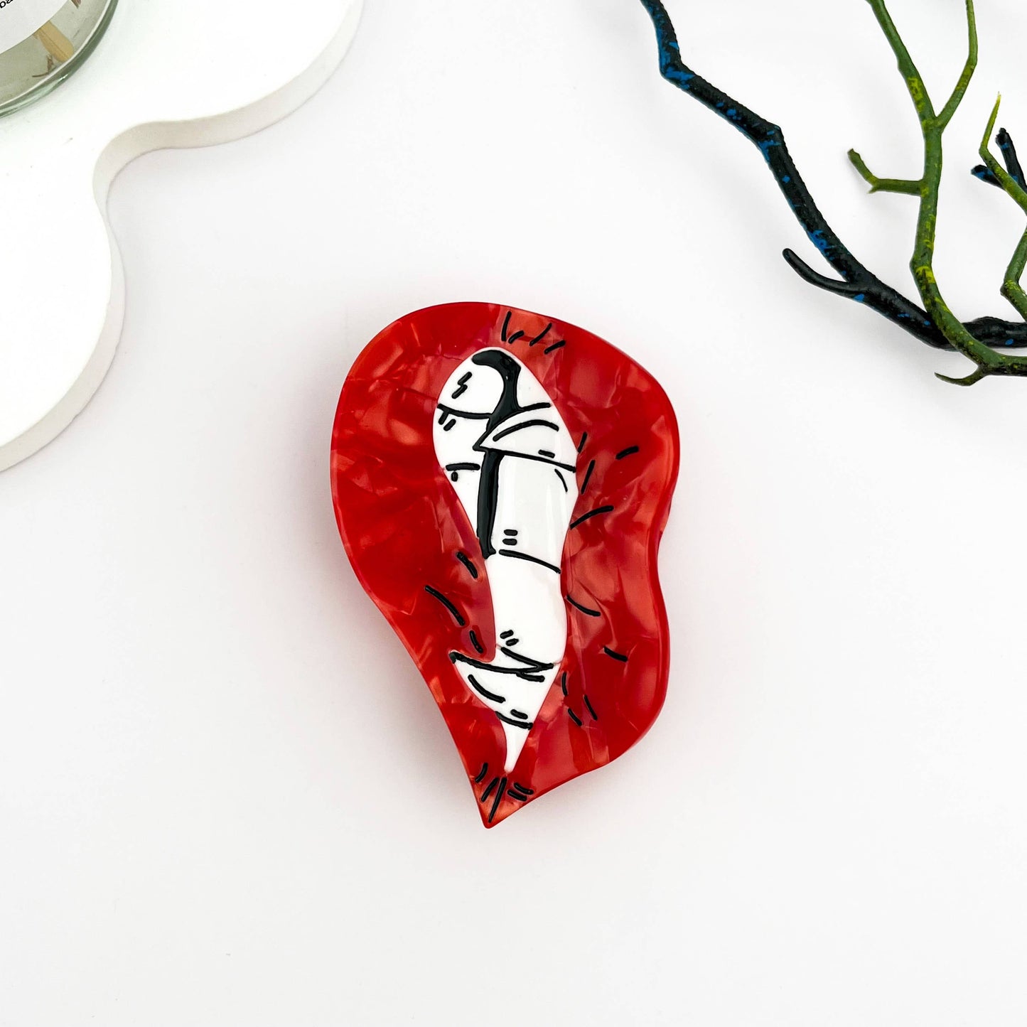 Vampire Lips Claw Clip